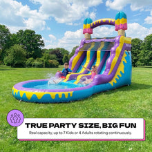 Load image into Gallery viewer, INFLATABLE BIGGORS Water slides-16ft Inflatable Water Slide Dual Lane with Pool- 24ft Long, 100% PVC Vinyl, Includes Blower
