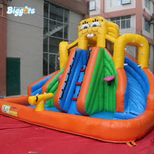 Load image into Gallery viewer, SpongeBob Dual Inflatable Water Slide Bounce House PVC Material with Blower for Sale