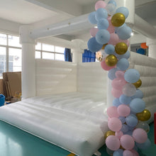 Load image into Gallery viewer, White Wedding Bounce House Inflatable Bouncer with Blower