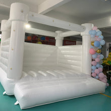 Load image into Gallery viewer, White Wedding Bounce House Inflatable Bouncer with Blower