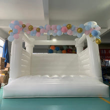 Load image into Gallery viewer, White Wedding Bounce House Inflatable Bouncer with Blower