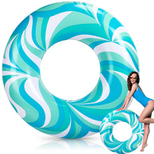 Load image into Gallery viewer, INFLATABLE BIGGORS Swimming Rings-Large Swim Ring for Adults 39.37 Inches Inflatable Pool Floats Single Sided Print Pool Inner Tube Swim Ring
