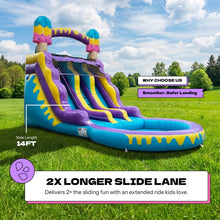 Load image into Gallery viewer, INFLATABLE BIGGORS Water slides-16ft Inflatable Water Slide Dual Lane with Pool- 24ft Long, 100% PVC Vinyl, Includes Blower
