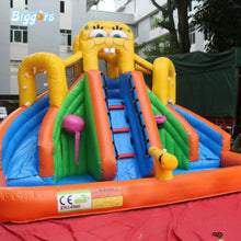Load image into Gallery viewer, SpongeBob Dual Inflatable Water Slide Bounce House PVC Material with Blower for Sale
