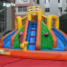 Load image into Gallery viewer, SpongeBob Dual Inflatable Water Slide Bounce House PVC Material with Blower for Sale
